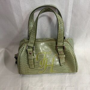 Vintage Tommy Hilfiger Faux Green Crocodile Handbag